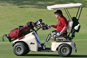 SoloRider Golf Car in White w/ Lithium Batteries